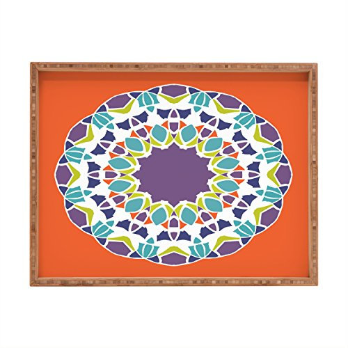 Deny Designs Karen Harris Mod Medaillon grün innen/Outdoor Tablett rechteckig 14 x 18 Mod Medallion Mulberry