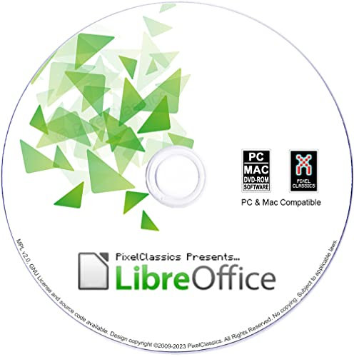 LibreOffice Office Suite 2025 on CD Disc | Compatible with Microsoft Office Word, Excel & PowerPoint for Home Student Business | One Time Purchase, Lifetime License & Free Updates | Windows PC & Mac