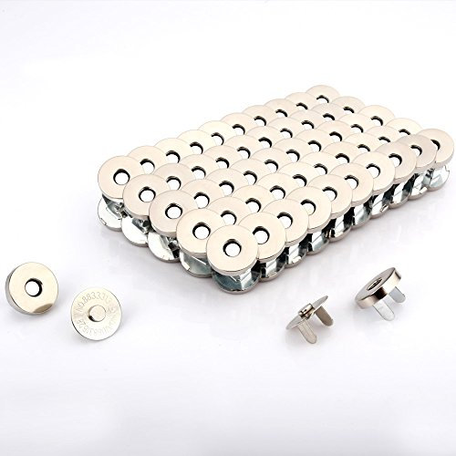 z-color 100 Sets Ton Magnetische Knöpfe Snap Verschlüsse für Handtasche beuteln, DIY Zubehör, Taschen, Jacken, Bezüge etc. 14mm silber