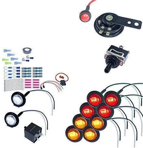 MCSADVENTURES ATV/UTV SXS Blinker DIY Straßenzulassung Kit (kein Draht, runde LED)