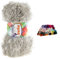 Fransen-Strickgarn Yumos 140m/100g Fancy Garn Strickwolle 40 Farben, Farbe:4079 grauweiß