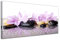 Tableau Fleurs et Galet - Impression sur Toile décoration Murale Zen - Déco Maison, Cuisine, Salon, Chambre Adulte - Rose 100x50 cm
