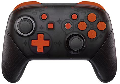 eXtremeRate Orange Repair ABXY D-pad ZR ZL L R Keys for Nintendo Switch Pro Controller, DIY Replacement Full Set Buttons with Tools for Nintendo Switch Pro - Controller NOT Included