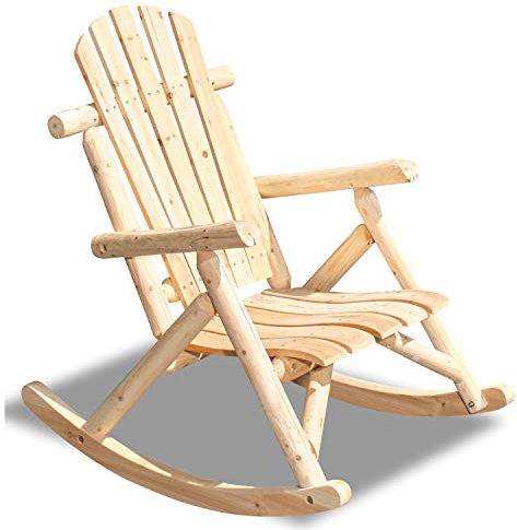 Green Spirit - Garten Schaukel-Stuhl 'Timber' - aus FSC 100% Tannen-Holz zum selber bemalen, DIY - Garten-Möbel Set/Terrassen-Möbel/Balkon-Möbel