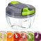 BSTCAR Hachoir rapide de 500 ml, puissant hachoir manuel à 3 lames pour légumes, fruits, viandes