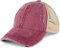 styleBREAKER Damen Baseball Cap im Washed Used Look mit Mesh Einsatz | Ponytail Cap für hohen Zopf | Verstellbare 6-Panel Schildkappe für Sommer und Freizeit, Farbe:Weinrot