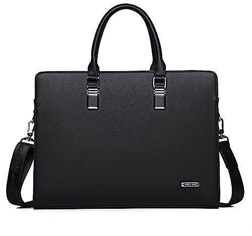 FSD.WG Sac d'affaires Pour Homme,Mallette en Cuir Imperméable,Sac d'affaires Pour Ordinateur Portable Pour Affaires, Ecole, Voyage, Détachable
