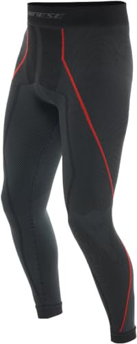 Dainese Herren Thermo Pants Baselayer-Hose, Schwarz/Rot, L