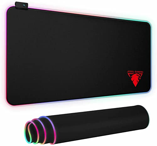 Jedel Gaming LED Large Mouse Pad Rainbow USB RGB Extra Gamer Desktop Mat 80*30CM