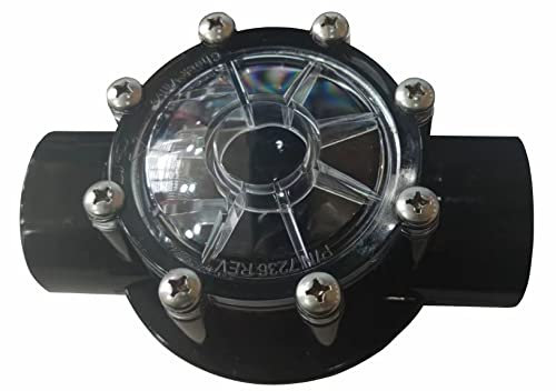 Wauebuly 7235 Rückschlagventil, 180 Grad, 3,8 cm bis 5,1 cm, Ersatz für Pools und Spas gerader Durchfluss (schwarz)