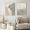 Sarah Duke 2er Poster Set, Premium Abstrakt Leinwandbilder Kunst Line Weibliche Beige Wandbilder Aesthetic Bilder Decor Stilvolle Kunstdrucke für Wohnzimmer Deko (50x70 cm)