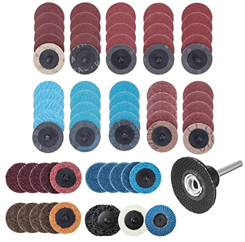70pcs Disques de ponçage Set 2 '' Type R Rouleau Lock Disques Tampons Ponçage Abrasifs US