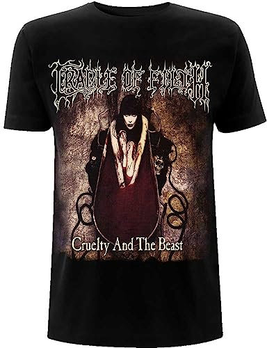 Cradle of Filth Men's Cruelty and The Beast T-Shirt | Officially Licensed Merchandise, Black, Medium