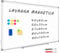QUEENLINK Whiteboard Magnetisch, Magnettafel mit Aluminiumrahmen, 80×100cm Magnetwand White Board mit Stiftablage und Haken