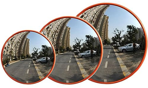 30cm Verkehrsspiegel Sicherheitsspiegel Überwachungsspiegel Panoramaspiegel Konvex Spiegel mit Wandhalterung, für Garage, Verkehr, Einfahrten, Hof