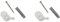 GARDINIA Deckenträger für Aluminium-Vorhangschiene, 1-läufig, Weiß, 2 Stück (Packung mit 2)