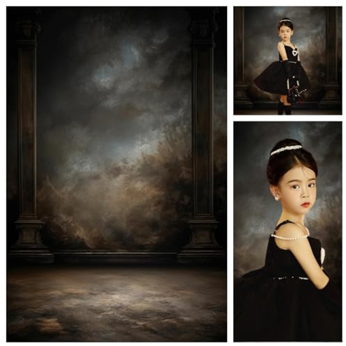 WaW 2x3m Retro Dunkel Grau Fotografie öl Hintergründe für Fotostudios Vintage Porträt Fotoshooting