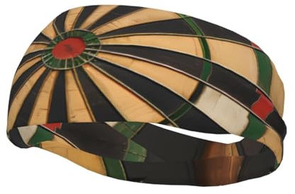 Dart Board Fashion Sports Dekoratives Schweißband, rutschfest, atmungsaktiv und schweißabsorbierendes Stirnband für Männer und Frauen, geeignet für Laufen und Fitness-Sport.