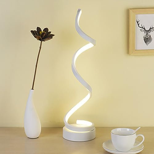 Mengjay Schreibtischlampe LED Dimmbare Tischleuchte 3 Farb Augenfreundliche Tischlampe Nachttischlampe Leselicht für Leser (Weiß)