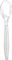 Signature Packaging - Re-usable Plastic Dessert Spoons 100 Pack - Heavy Duty Party Cutlery