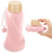 NAVTUE Collapsible Water Bottle, 650ml Foldable and Reusable Water Bottle for Travel, Gym, Hiking, Office, Camping (Pink)