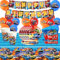 Autos Partygeschirr Set, 60 Stück Wheels Autos Partygeschirr Set, Rennauto Partygeschirr Set, Cars Geburtstagsdeko Teller, Pappbecher, Tischdecke, Servietten für Kindergeburtstag Party Supplies