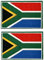 2 X South Africa Flag Rectangle - Iron On Embroidery Patch - Sew or Iron-On Badge for Jackets, Backpacks, and Clothing (8 x 5.5cm)