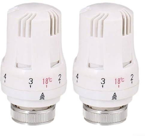 2 Pcs Thermostatic Radiator Valve Head, Radiator Valve Thermostatic Radiator Valve Thermostatic Valve Head M30x1.5 Radiator Valve