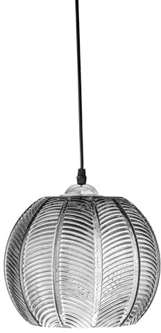 Bloomingville Hängeleuchte Adarn in Grün, Braun oder Grau, 40 Watt 2,5m Kabellänge E27 Leuchtmittel (nicht enthalten) (Grau)