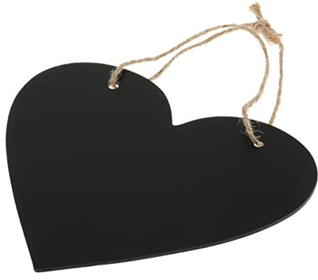 PRETYZOOM Cartello Appeso Alla Lavagna Tavola Con Picchetti Cartelli Sandwich All'aperto Cartello Aperto e Chiuso Per Il Negozio Cuore Lavagna In Piedi Manifesti Tavole Di Legno Black