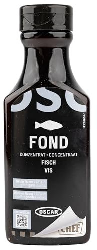 OSCAR - Flüssiges Fond Konzentrat Fisch 200 ml - Flüssiges Konzentrat als Geschmacksboost für herzhafte Fleischgerichte und Gemüsegerichte - Fischfond als Basis für Suppen, Saucen, Dressings