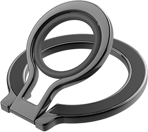 Koemcy Ergonomischer Handyhalter Aus Silikon 360 Grad Drehbarer Handygriff rutschfeste Smartphone Halterung Universeller Handy Ringhalter Für Alle Handymodelle Schwarz(Black)