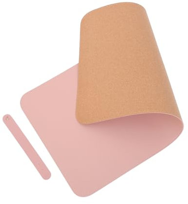 SECFOU Mouse Pad Mouse Pads Standing Desk Mat Computer Mat Gaming Setup Accessories Desk Supplies College Essentials Home Office Essentials Office Supplies for Women Pink Leather