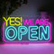 ineonlife Yes We Are Open Neon Led, Open Led Neon Dimmable Intensité Variable pour Décoration Murale, Enseigne Lumineuseà Lettres pour Restaurant,Bar,Café,Club,Magasin De Desserts,Fête