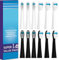 12 Stück Medium Aufsteckbürsten kompatibel mit Oral B Pulsonic Elektrischen Zahnbürste,Gum Care Ersatzbürstenköpfe kompatibel mit Pulsonic,mit Staubschutzhülle,weiß/Schwarz