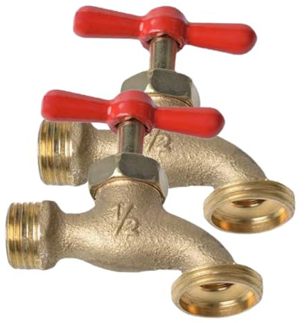 VICASKY Kupfer Gartenwasserhahn Mit Langsamem Öffnungsmechanismus 1/2 Metall Anschluss Freistehend Für Garten Und Hof