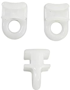 Ganci per binario per tende, in plastica, 50 pezzi, colore bianco, per roulotte, camper, finestre, porte, docce, ganci scorrevoli