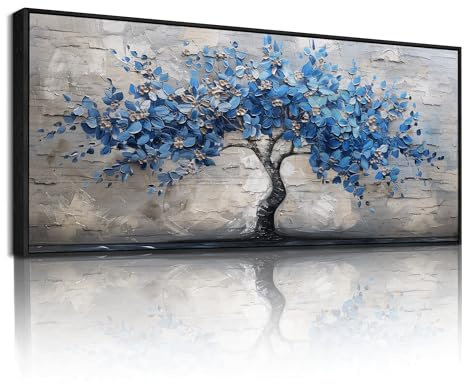 MHARTK66 Leinwand Bilder Groß, Modern Wohnzimmer Bilder mit Rahmen, Baum des Lebens GemäLde, Natur Landschaft Wanddeko Schlafzimmer Flur Küche Büro Esszimmer 80x181 cm