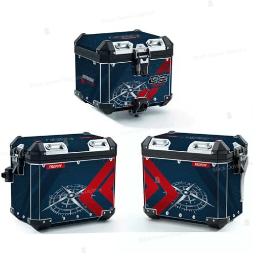 BLACK DOVES GRAPHICS Kit Protezioni Adesivi per Valigie in alluminio dopo 2013 K50 2 SERIE compatibili per BMW TROPHY R 1250 GS