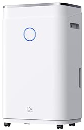 Drexon Luftentfeuchter 25 l/Tag – 380 W – Tank 4,3 l – elektronisches Bedienfeld – Timer 24 Stunden – Filter waschbar – Weiß – 34 x 24 x 57 cm