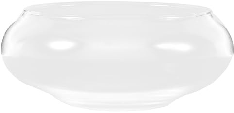 JUMPLAWN Bocal en Verre Transparent Rond, Pot de Fleurs pour Plantes Succulentes Haute Transparence, Utilisation Polyvalente pour Décoration de Mariage et Bureau