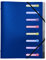 Exacompta 56180E Premium Ordnungsmappe Opak. Aus stabilem Kunststoff DIN A4 8 Fächer 3 Klappen dehnbarer Rücken und 2 Gummizüge Register-Mappe Eckanner-Mappe 1 Stück Zufallsfarbe