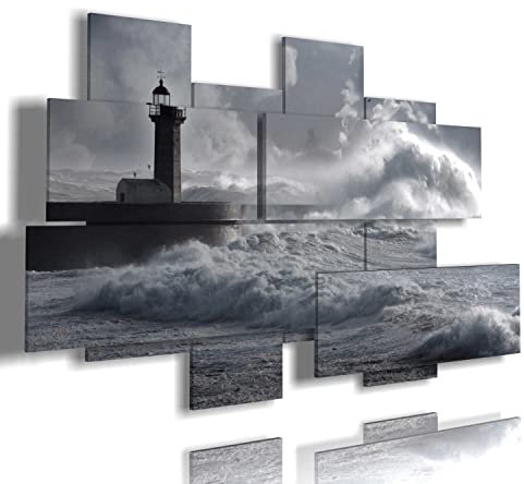 duudaart Quadri Cucina Casa Mare Faro Paesaggi Grandi Multilivello 171x100cm