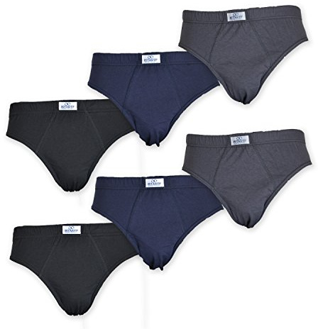 Fontana Calze, 6 Slip Uomo in Cotone 100%
