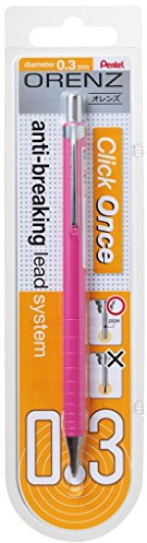 Pentel ORENZ PP503 Druckbleistift mit Anti-Minenbruch-Technologie, 0.3 mm, Härtegrad B, pink (1 Stück)