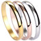 MILAKOO 3 Stück Edelstahl Armband für Frauen Mädchen Hochglanz Armband Gerillte Manschette Armreif 8mm