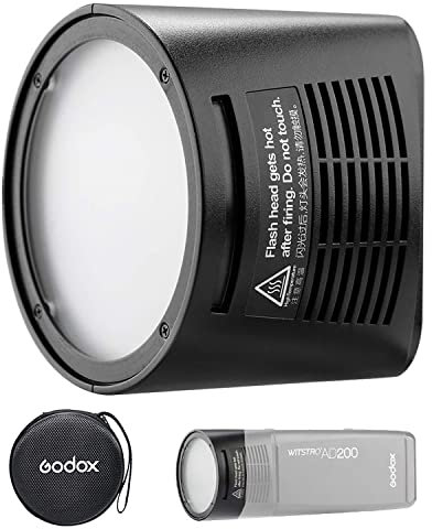 Godox H200R Ring Flash Kopf mit 200Ws Starke Power AD200 Runder Kopf für Godox AD200Pro Pocket Flash Godox AD200 Godox EC200 (H200R)