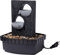 dobar® 96411e Design Zimmerbunnen | Tischbrunnen in Steinoptik | Kleiner Springbrunnen | Dekoratives Wasserspiel für Wohnzimmer/Büro/Indoor | Wasserfall Zierbrunnen | 20,5 x 16,5 x 28 cm | Grau