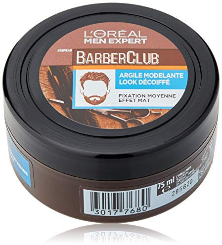 L'Oréal Men Expert - BarberClub - Argile Modelante Look Décoiffé - Fixation Moyenne & Effet Mat - 75 ml