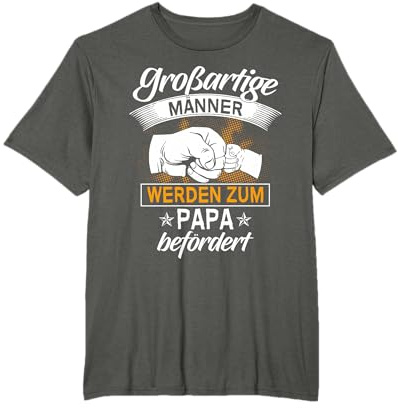 Vatertag Vaterschaft Geschenke Großartige Männer Werden Zum Papa Befördert Werdender Vater T-Shirt, Schwarz, S, V-Ausschnitt Kurzarm T-Shirt, Vatertag, Vater-Motiv, Herren, Männer, T-Shirt